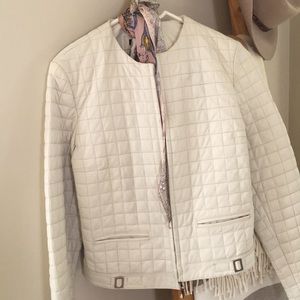 Lillie Rubin, vintage cream, quilted moto
